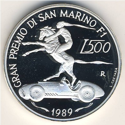 San Marino, 500 lire, 1989