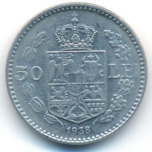 Romania, 50 lei, 1938