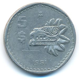 Мексика, 5 песо (1981 г.)