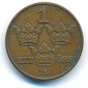 Sweden, 1 ore, 1950