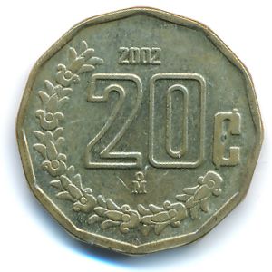 Мексика, 20 сентаво (2002 г.)