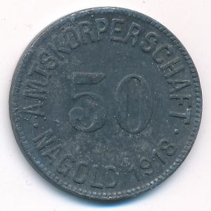 Нагольд., 50 пфеннигов (1918 г.)