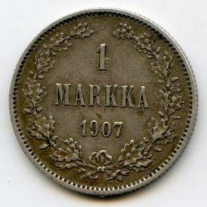 Finland, 1 markka, 1907