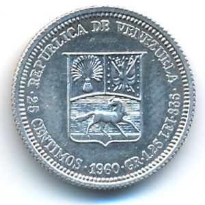 Венесуэла, 25 сентимо (1960 г.)