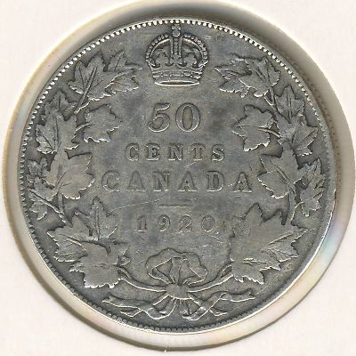 Canada, 50 cents, 1920–1936