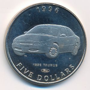 Marshall Islands, 5 dollars, 1996