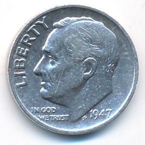 USA, 1 dime, 1947