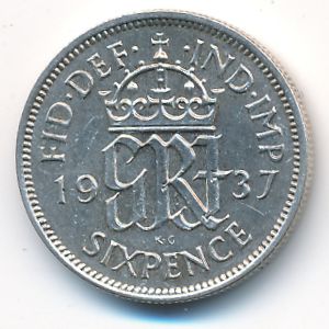 Great Britain, 6 pence, 1937