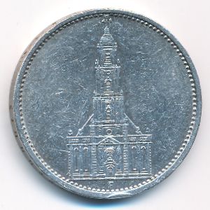 Nazi Germany, 5 reichsmark, 1934