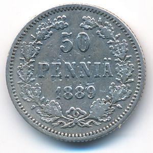 Finland, 50 pennia, 1889