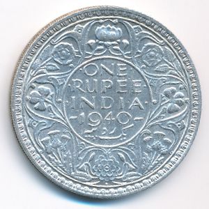 British West Indies, 1 rupee, 1940