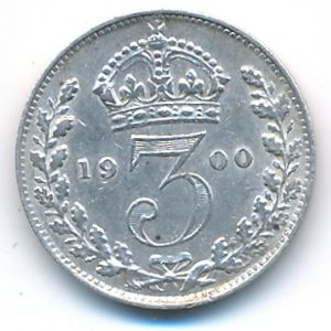 Great Britain, 3 pence, 1900