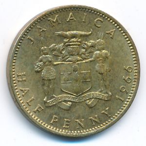 Jamaica, 1/2 penny, 1966