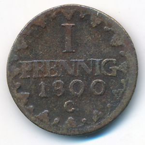 Saxony, 1 pfennig, 1800