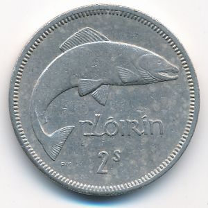 Ireland, 1 florin, 1966