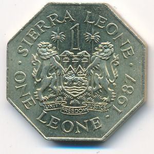 Sierra Leone, 1 leone, 1987