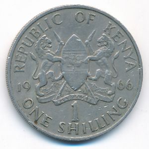 Kenya, 1 shilling, 1966