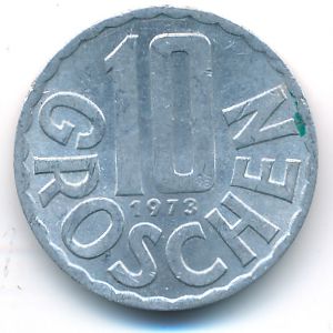 Австрия, 10 грошей (1973 г.)