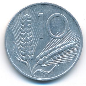 Italy, 10 lire, 1979