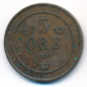 Швеция, 5 эре (1897 г.)