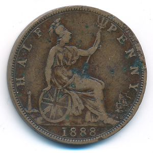 Great Britain, 1/2 penny, 1888