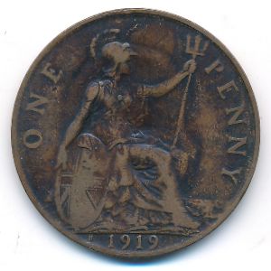 Great Britain, 1 penny, 1919