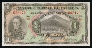 Bolivia, 1 боливиано, 1928