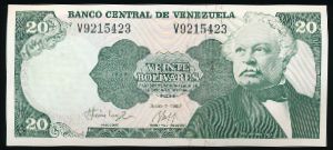 Venezuela, 20 боливар, 1987