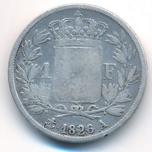 France, 1 franc, 1826