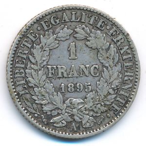 France, 1 franc, 1895