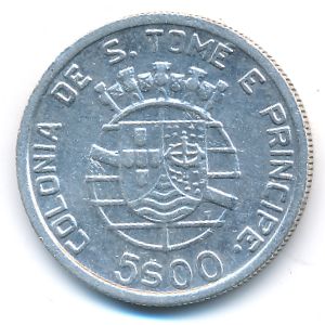 Sao Tome and Principe, 5 escudos, 1939