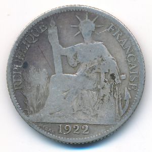 French Indo China, 20 cents, 1922