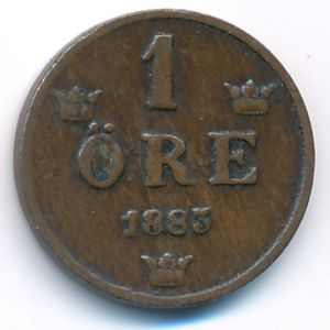 Sweden, 1 ore, 1883