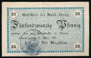 German Notgelds, 25 пфеннигов, 1917