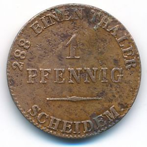 Anhalt-Bernburg, 1 пфенниг, 1840