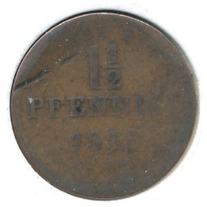 Saxe-Coburg-Gotha, 1 1/2 pfennig, 1835