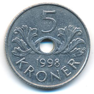 Норвегия, 5 крон (1998 г.)