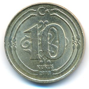 Turkey, 10 kurus, 2015