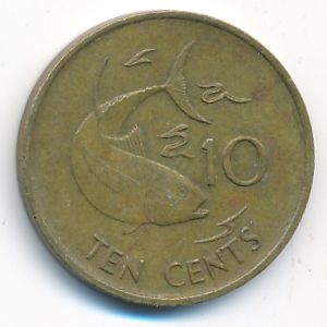 Seychelles, 10 cents, 1982