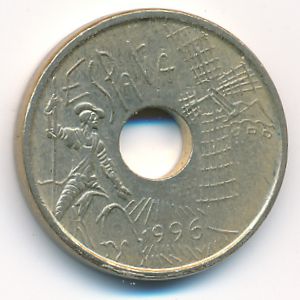 Испания, 25 песет (1996 г.)