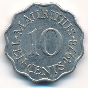 Маврикий, 10 центов (1978 г.)