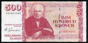 Iceland, 500 крон, 2001