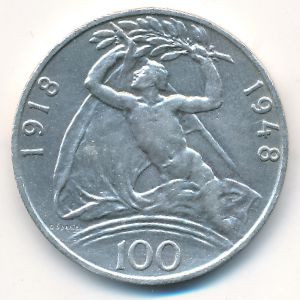 Чехословакия, 100 крон (1948 г.)