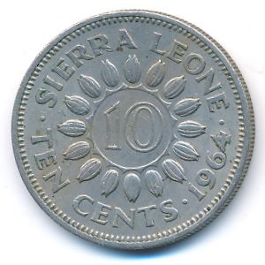 Sierra Leone, 10 cents, 1964