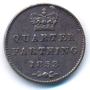 Great Britain, 1/4 farting, 1853