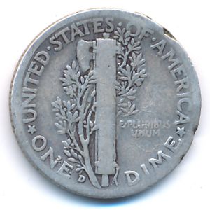 USA, 1 dime, 1941