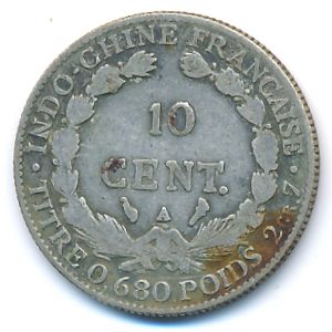 French Indo China, 10 cents, 1928