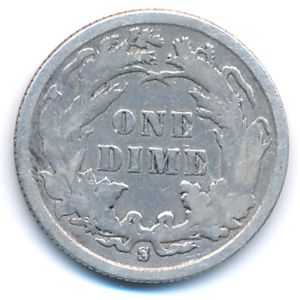 USA, 1 dime, 1891