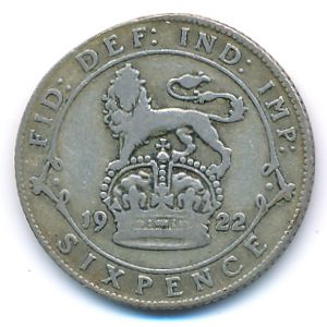 Great Britain, 6 pence, 1922