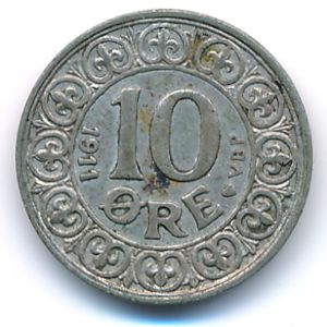 Дания, 10 эре (1911 г.)